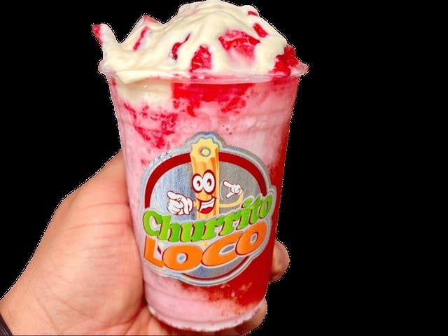 Raspado De Fresas Con Crema.